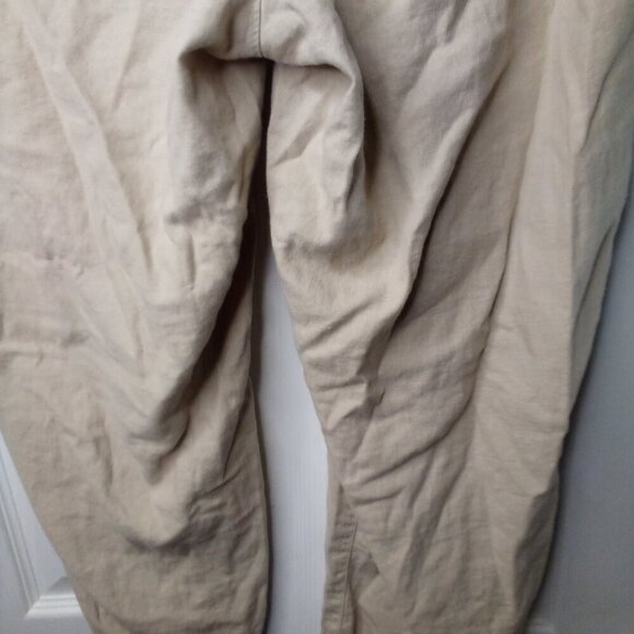 Sonoma Capri Pants Women 6 Drawstring Linen Blend Tan - Picture 11 of 12